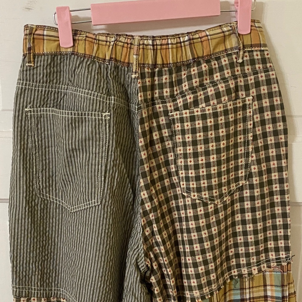 POL Patchwork Boho Cottagecore Wide Leg Tiered Pa… - image 5